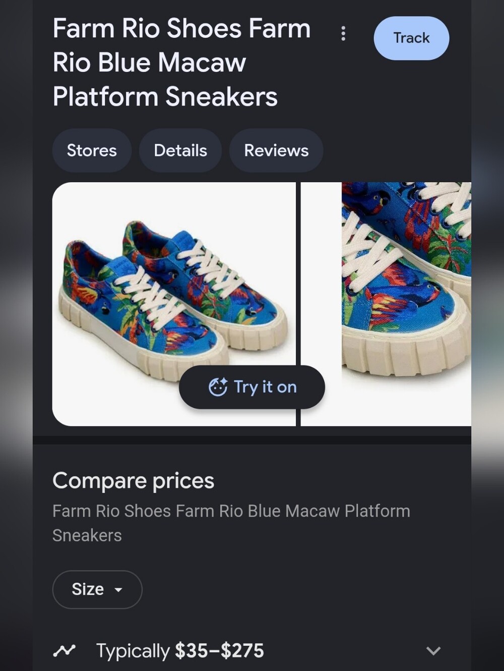Farm Rio Macaw Platform Sneakers, 7.5 - Picture 4 of 16